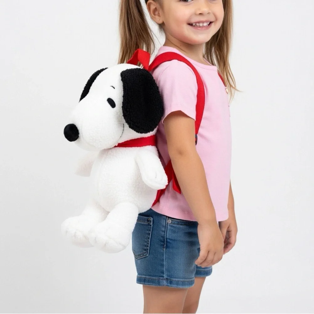 Peanuts Sherpa Girls Snoopy Plush Mini Backpack